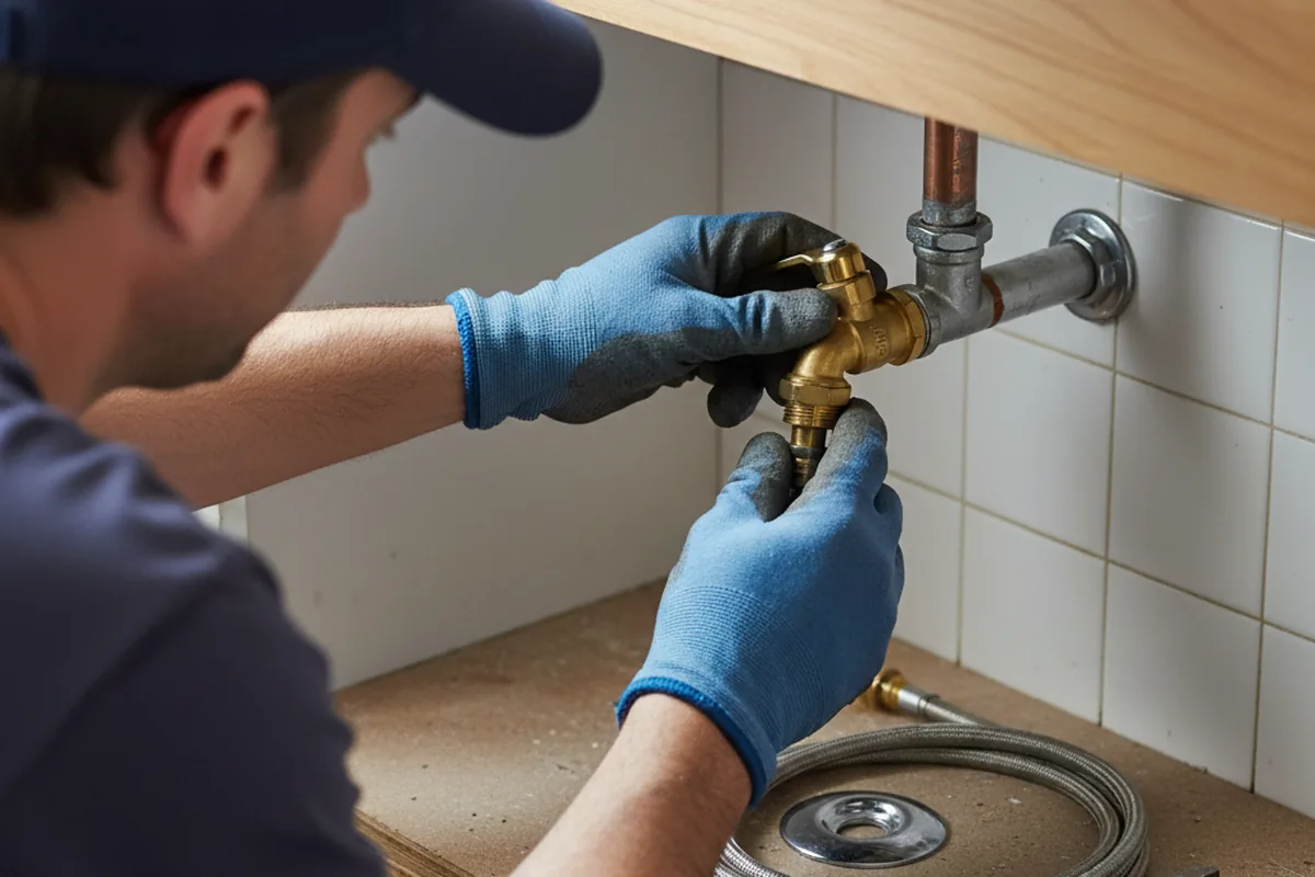 Shutoff valve and fitting work during Emergency Plumbing in Blooming Grove